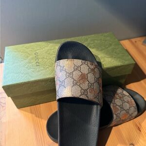 Gucci Signature Pattern Slide Sandals